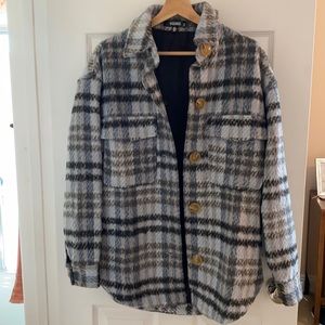 Misguided Blue plaid shacket
